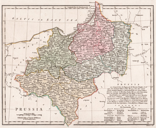 prussia antique map 1809